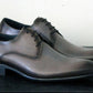 Carrucci Burnished Calfskin Belt - Grey
