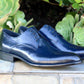 Carrucci Burnished Calfskin Oxford - Navy