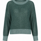 Pima Cotton Metallic Mini Seed Stitch - Evergreen/Silver