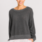 Pima Cotton Metallic Mini Seed Stitch - Asphalt/Silver