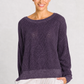 Pima Cotton Metallic Mini Seed Stitch - Plum/Silver