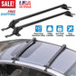 2PCS Universal 110cm/43-inch Car Roof Rack Cross Bar w/ Anti-Theft Lock Adjustable Window Frame for bike kayak cargo luggage