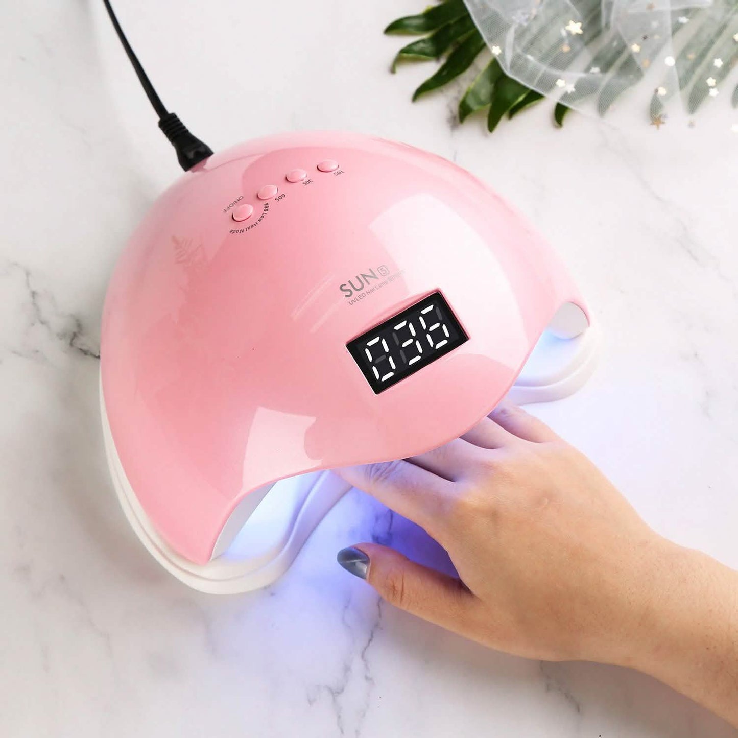 Lámpara LED UV de 48 W para uñas de gel con 4 temporizadores