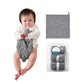 Juego de toallitas y paños para eructar de bebé L'Ange - Paquete de 3 de muselina 100% algodón de 9 capas para pieles sensibles - Súper absorbente - Empaque de grado médico para bebés, recién nacidos y niños pequeños - 9x9 - Gris Paloma