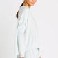 Pima Cotton Stitches Boatneck Sweater - Mint