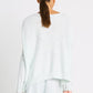 Pima Cotton Stitches Boatneck Sweater - Mint