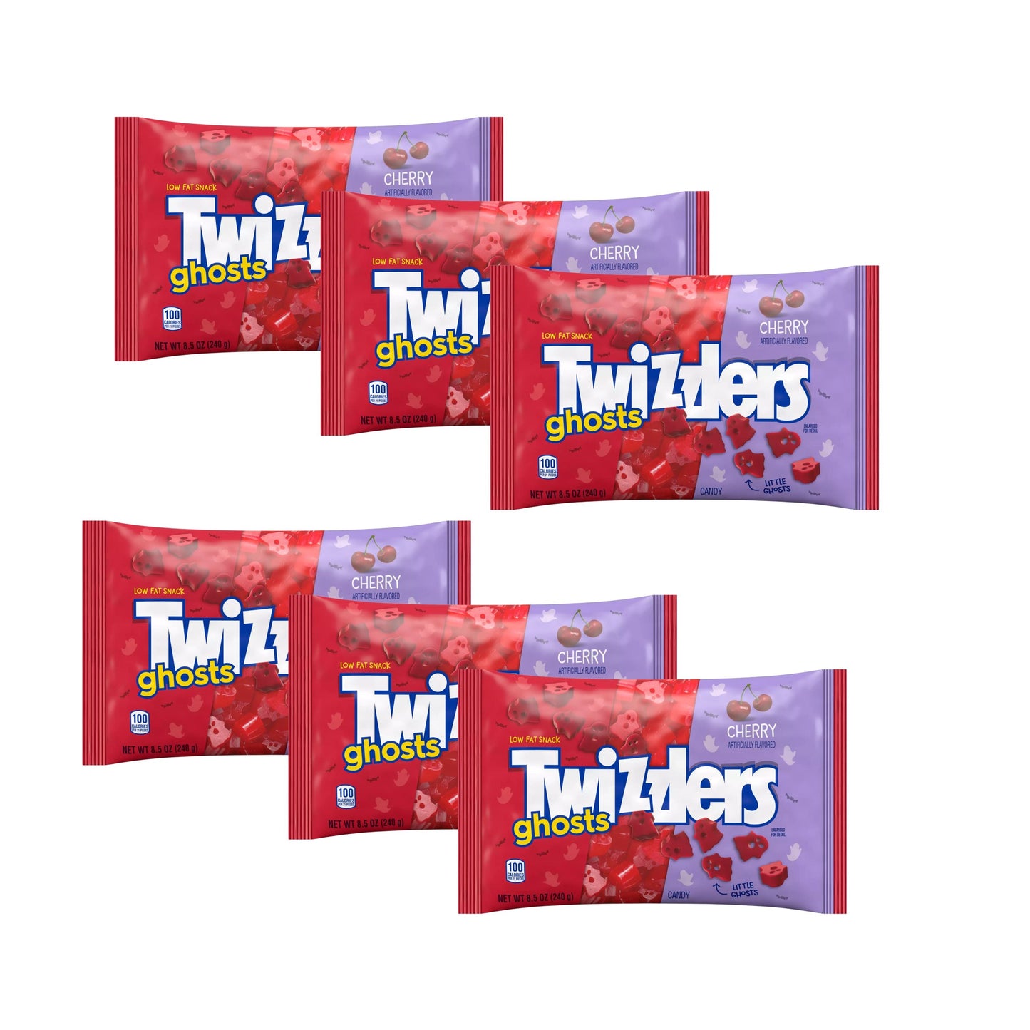 Dulces masticables Twizzlers con sabor a cereza, fantasmas – Bolsa de 8.5 oz