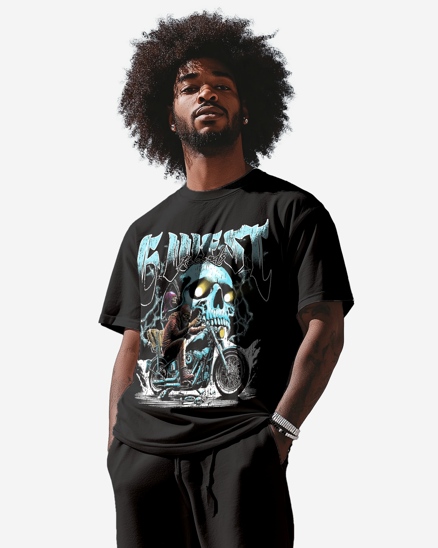 G West Rhinestone Soul Rider Oversized Tee