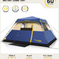 FanttikOutdoor Camping Tent 6 Person Instant Cabin Tent Setup in 60 Seconds with Rainfly & Windproof Portable with Carry Bag for Family Camping & Hiking, Upgraded Ventilation, Navy Blue