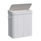 SONGMICS Laundry Hamper with Lid Bamboo Laundry Basket Removable Machine Washable Laundry Basket with Handles 26.4-Gallons for Laundry Room Bedroom Bathroom Dove Gray ULCB063G01