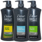 Dove Men Body Wash Variety Set of 3 Clean Comfort Extra Fresh and Sport Fresh 1 Liter Pump Bottle