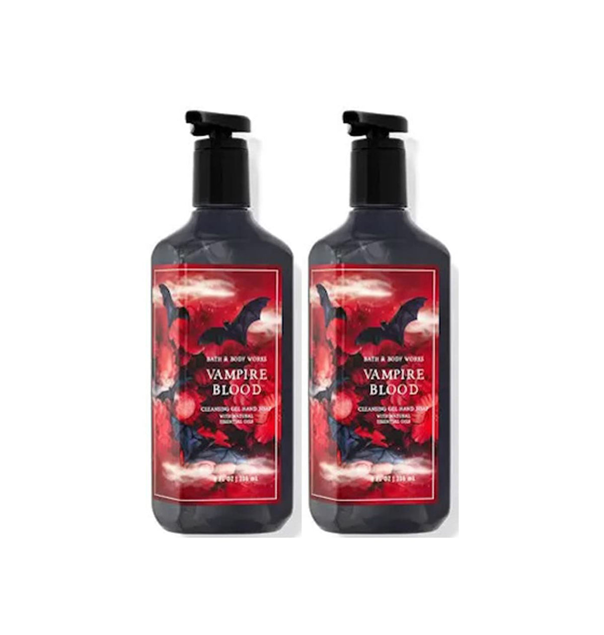 Bath & Body Works Jabón de manos en gel limpiador Vampire Blood Paquete de 2 unidades de 8 oz. (Vampire Blood)