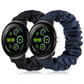 Tovimall Scrunchie Bandas elásticas compatibles con Google Pixel Watch 3 45mm Correa de reloj Correa de tela elástica Correas de reloj de repuesto elásticas para mujer (paquete de 2)