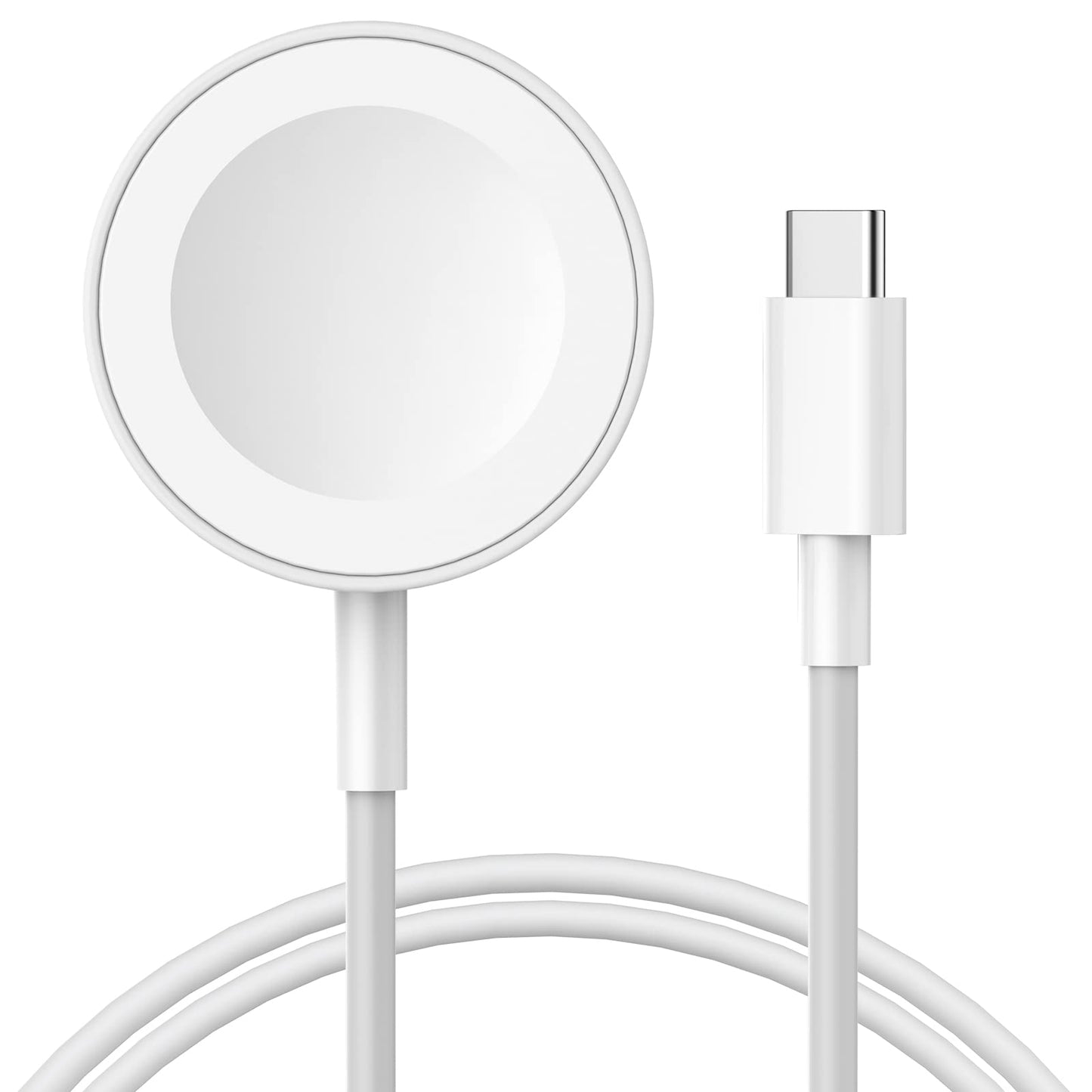 para cargador de Apple Watch 1 unidad/paquete Cable de carga de iWatch USB C de 1,98 m Compatible con Apple Watch Series Blanco