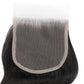 Cierre de cabello humano con encaje transparente 4x4 de onda corporal brasileña