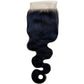 Cierre de cabello humano con encaje HD 4x4 de onda corporal natural