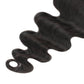 Cierre de cabello humano con encaje transparente 4x4 de onda corporal brasileña