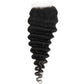 Cierre de cabello humano con encaje transparente Deep Wave 4x4
