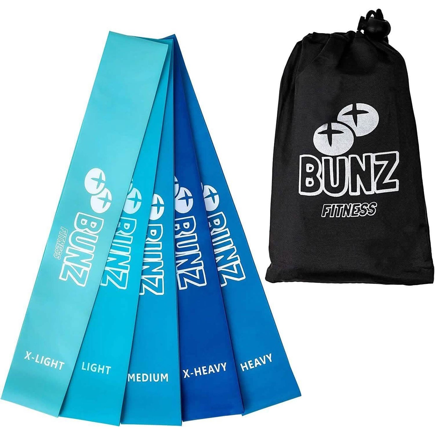Paquete de 5: Banda de glúteos Bunz Fitness
