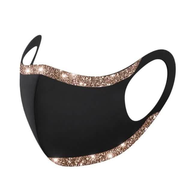 Paquete de 5: Mascarillas de moda con lentejuelas brillantes