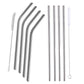 5-Pack: Stainless Steel Bend Or Straight Drinking Straws