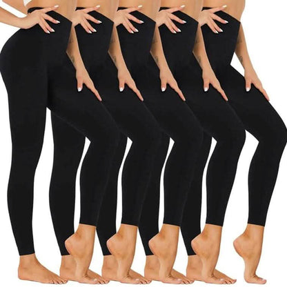 Paquete de 5: leggings de mujer de cintura alta con forro polar