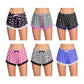 5-Pack: Women's Soft Comfy Printed Lounge Sleep Pajama Short