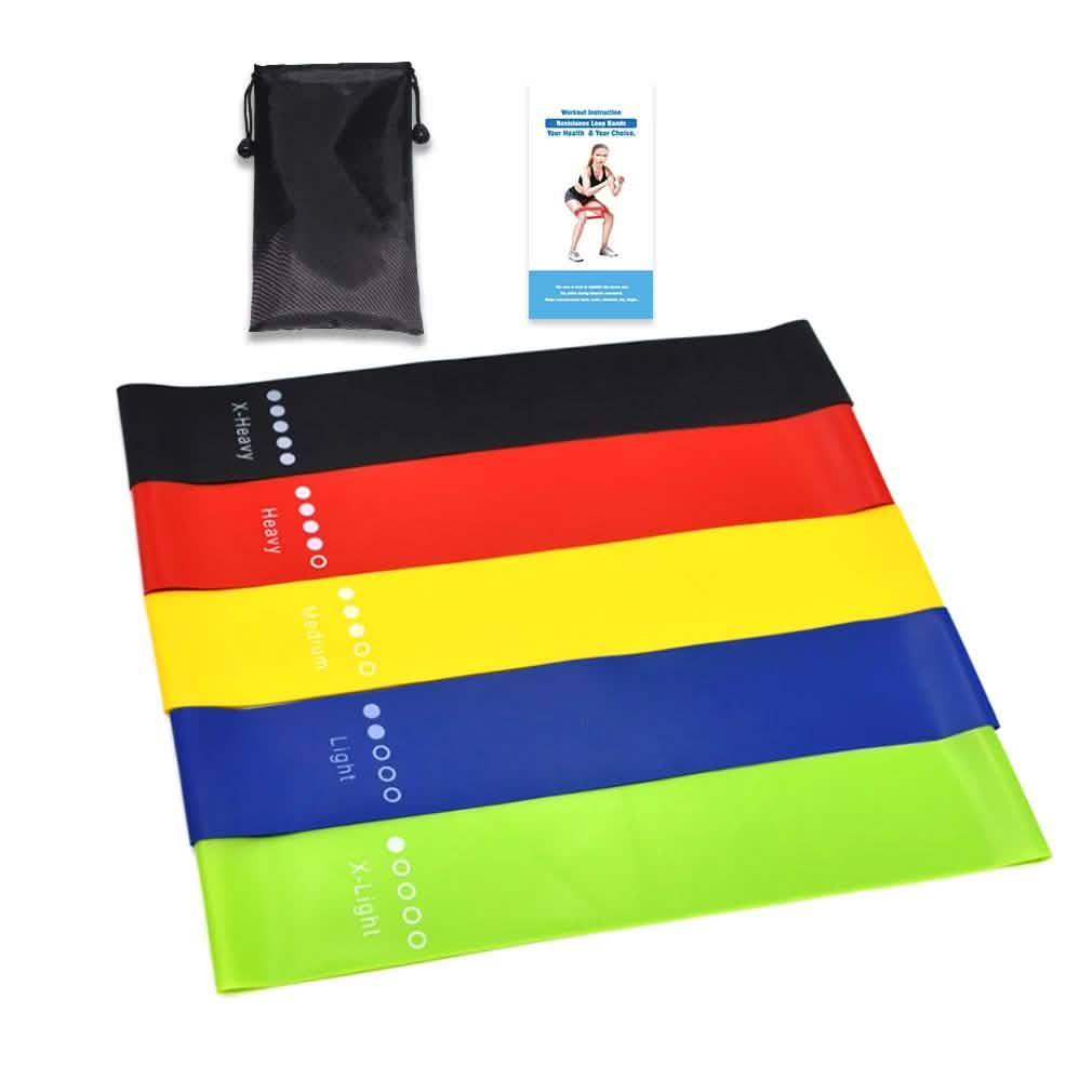 Set de 5 Piezas: Bandas de Resistencia para Ejercicio
