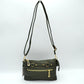 Multi-Zipper Crossbody Bag with Adjustable Strap and Gold Hardware