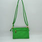 Multi-Zipper Crossbody Bag with Adjustable Strap and Gold Hardware