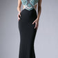 Cinderella Divine 5012 Halter Beaded Cut Out Bodice Long Dress Open Back