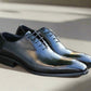 Ugo Vasare Burnished Calfskin Oxford - Black