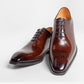 Carrucci Burnished Calfskin Oxford - Chestnut