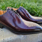 Carrucci Burnished Calfskin Oxford - Chestnut