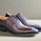 Carrucci Burnished Calfskin Oxford - Chestnut