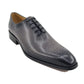 Carrucci Burnished Calfskin Oxford - Grey