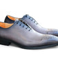 Carrucci Burnished Calfskin Oxford - Grey