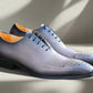 Carrucci Burnished Calfskin Oxford - Grey