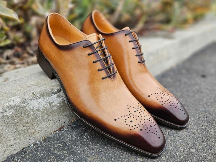 Carrucci Oxford Calfskin - Tan