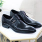 Carrucci Monkstrap Calfskin Shoes - Black