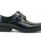 Carrucci Monkstrap Calfskin Shoes - Black