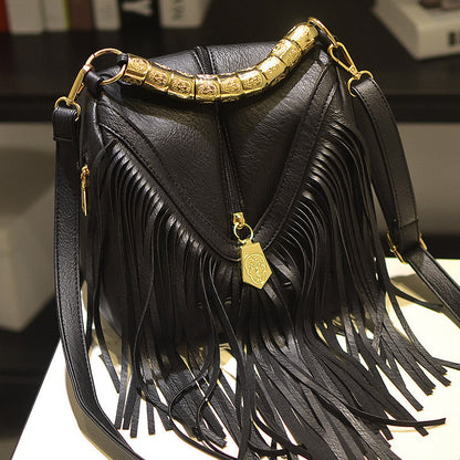 Women's Popular Music Festival Large Tassel Crossbody Bags