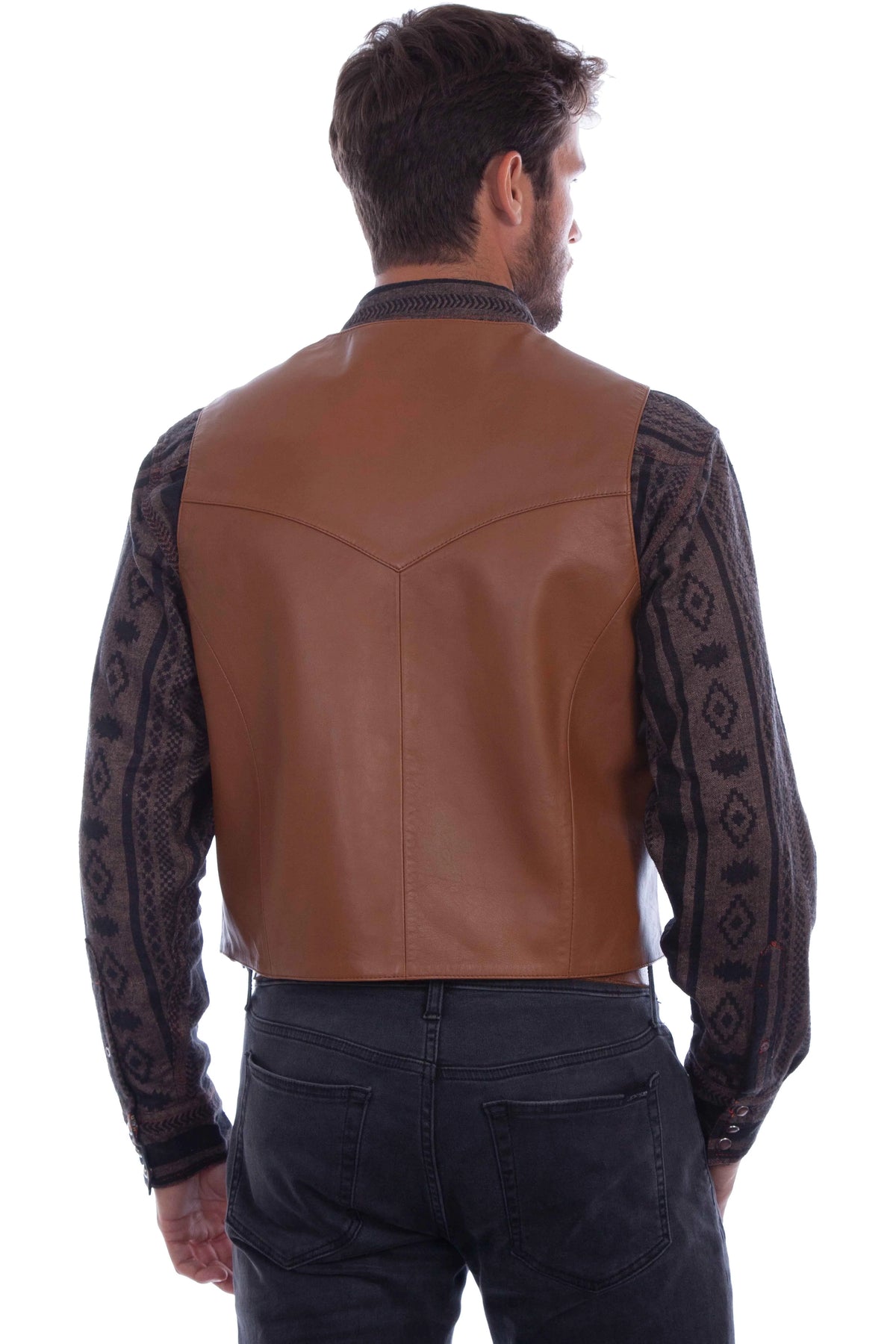 Chaleco Scully Open Range (Piel 507) – Hombre
