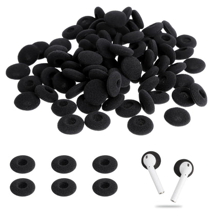 LLMSIX 100PCS Foam Earphone Earbud Soft Earphone Ear Buds Tips Earbud Noise Isolation Cover Caps Replacement Sponge Covers for Earphone Diameter 18MM (Black)