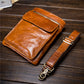 Men's Leather Oil Wax Cowhide Retro Saddle Men's Waist Packs