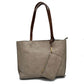 PU Vegan Leather 2 in 1 Tote Crossbody Handbag