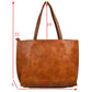 PU Vegan Leather 2 in 1 Tote Crossbody Handbag