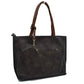 PU Vegan Leather 2 in 1 Tote Crossbody Handbag