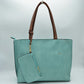 PU Vegan Leather 2 in 1 Tote Crossbody Handbag