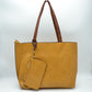 PU Vegan Leather 2 in 1 Tote Crossbody Handbag